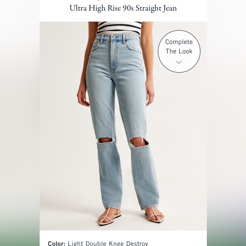 Abercrombie Ultra High Rise 90's Straight Jean